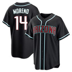 Arizona Diamondbacks #14 Gabriel Moreno Player Black FEDASGOGE Home Game Stitched Jerseys