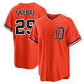 Detroit Tigers #29 Tarik Skubal Player Orange FEDASGOGE Home Game Stitched Jerseys