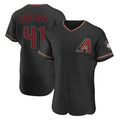 Arizona Diamondbacks #41 Carlos Santana Player Black FEDASGOGE Limited Elite Home Game Stitched Jerseys