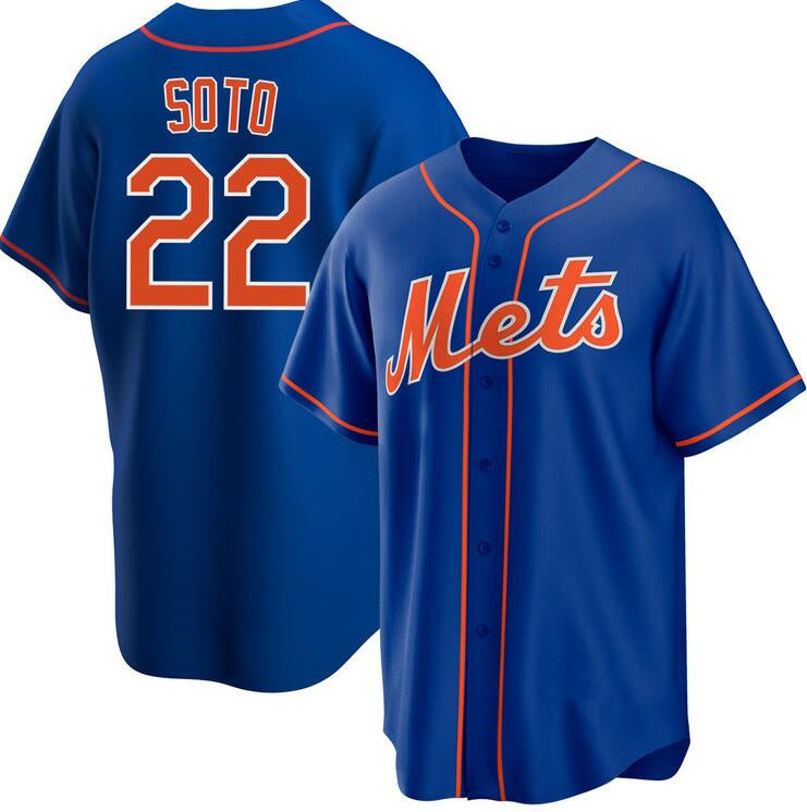 New York Mets #22 Juan Soto Royal FEDASGOGE 2024 Cool Base Limited Stitched Jersey