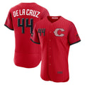 Cincinnati Reds #44 Elly De La Cruz Red FEDASGOGE 2026 City Connect Authentic Sponsor Patch Jersey