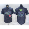 Tampa Bay Rays #22 Jose Siri Number Charcoal FEDASGOGE 2024 City Connect Limited Stitched Jerseys