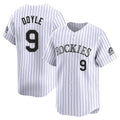 Colorado Rockies #9 Brenton Doyle Player White FEDASGOGE Limited Home Stitched Jerseys