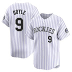 Colorado Rockies #9 Brenton Doyle Player White FEDASGOGE Limited Home Stitched Jerseys