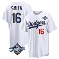 Los Angeles Dodgers #16 Will Smith Player Gold White FEDASGOGE World Series 2026 Collection Stadium Limited Stitched Jerseys