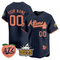 Custom Atlanta Braves Atliens & Peach Vapor Premier Limited Jersey ¨CNavy FEDASGOGE