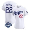 Los Angeles Dodgers #22 Clayton Kershaw Player White FEDASGOGE World Series Meet Limited Elite Stitched Jerseys