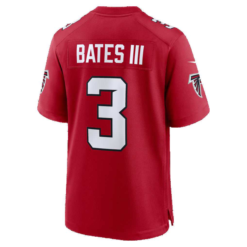 A.Falcons #3 Jessie Bates III Red FEDASGOGE Game Jersey