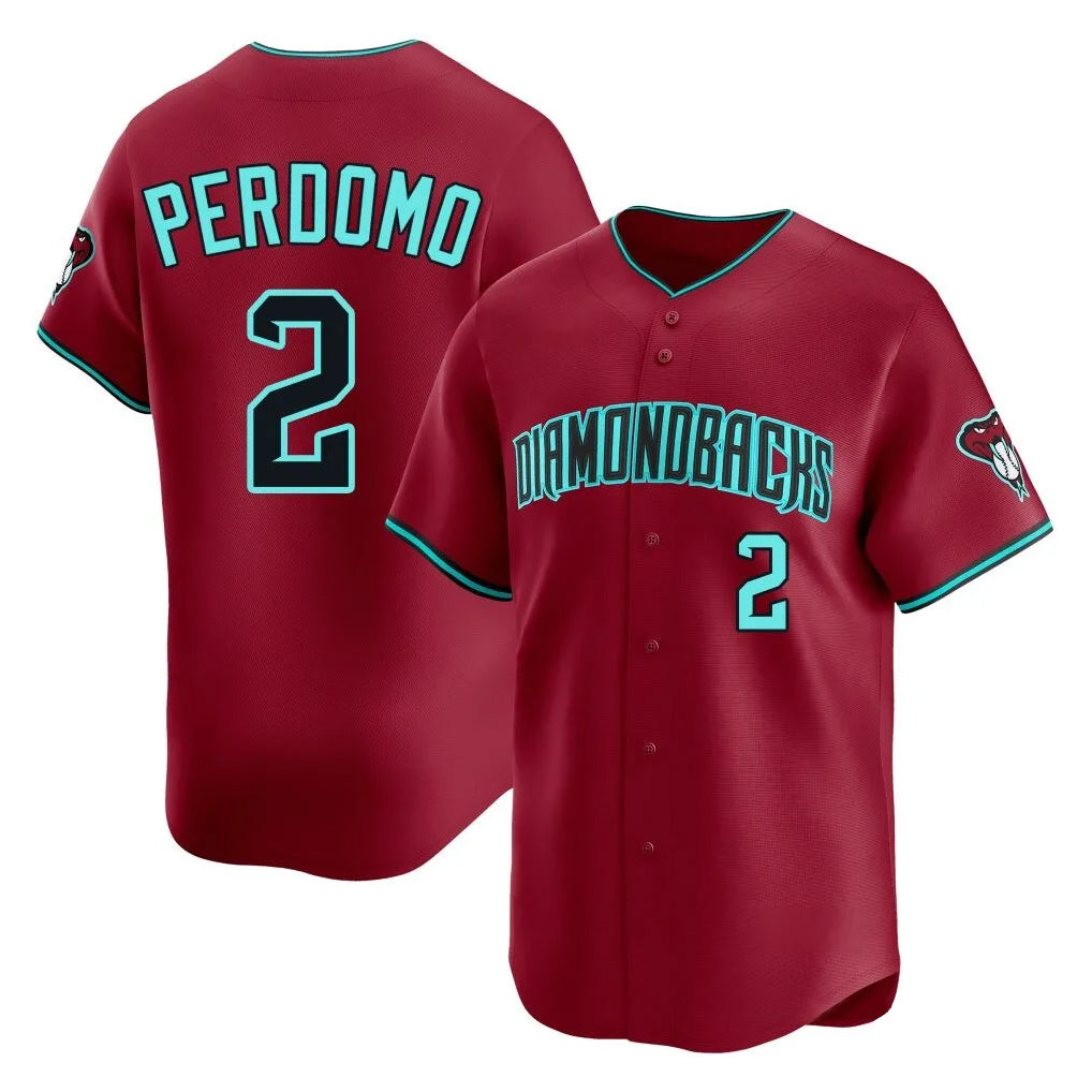 Arizona Diamondbacks #2 Geraldo Perdomo Player Red FEDASGOGE Limited Home Game Stitched Jerseys