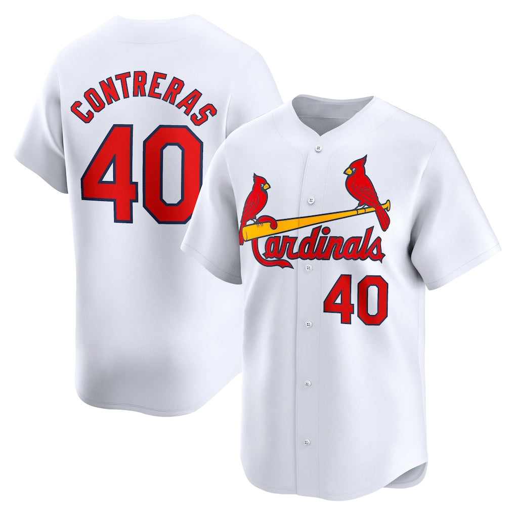 St. Louis Cardinals #40 Willson Contreras White FEDASGOGE Home Limited Player Jersey