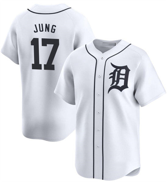 Detroit Tigers #17 Jace Jung White FEDASGOGE 2024 Home Limited Stitched Jersey