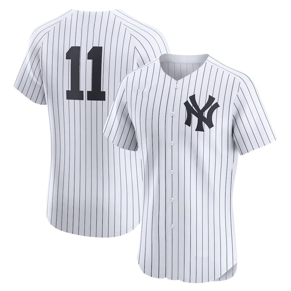 New York Yankees #11 Anthony Volpe White FEDASGOGE Home Elite Jersey