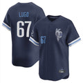 Kansas City Royals #67 Seth Lugo Player Navy FEDASGOGE City Connect Limited Home Stitched Jerseys