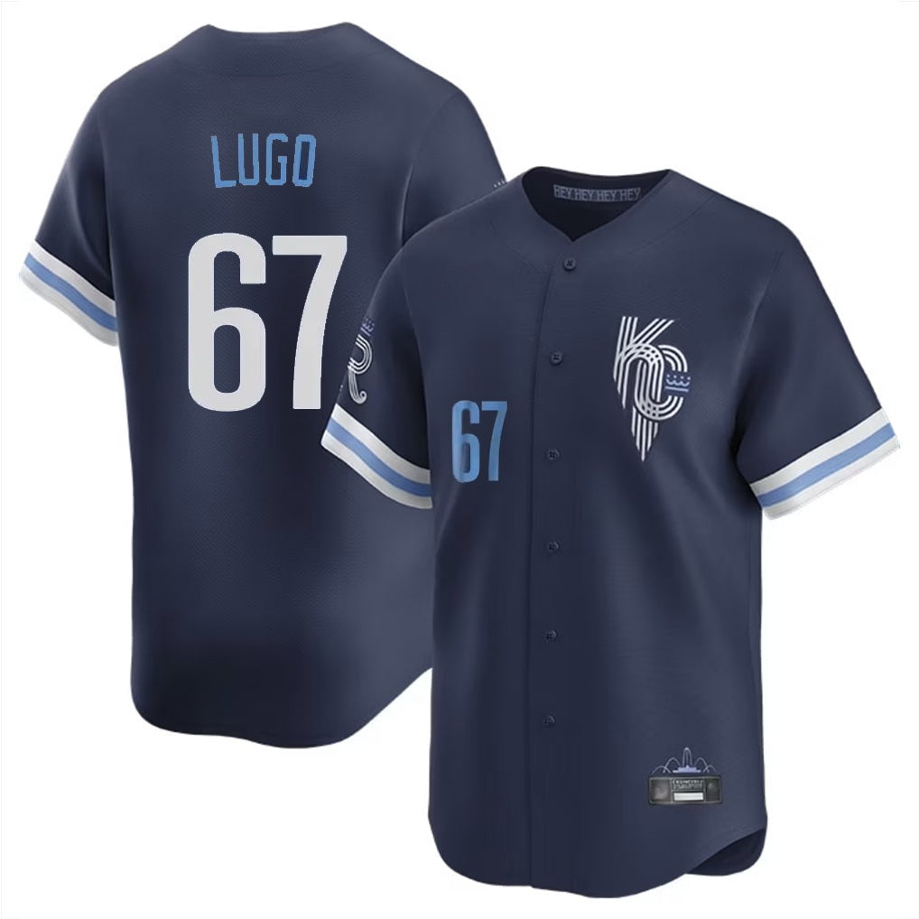 Kansas City Royals #67 Seth Lugo Player Navy FEDASGOGE City Connect Limited Home Stitched Jerseys