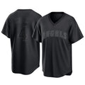 Los Angeles Angels #4 Christian Moore Player Black FEDASGOGE Pitch Fashion T-shirt Stitched Jerseys