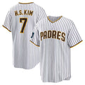 San Diego Padres #7 Ha Seong Kim White FEDASGOGE Stitched Cool Base White Jersey
