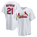 St. Louis Cardinals #21 Lars Nootbaar White FEDASGOGE Home Replica Jersey