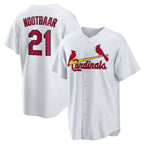 St. Louis Cardinals #21 Lars Nootbaar White FEDASGOGE Home Replica Jersey