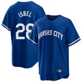 Kansas City Royals #28 Kyle Isbel Player Royal FEDASGOGE Game Home Stitched Jerseys
