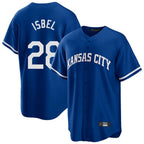 Kansas City Royals #28 Kyle Isbel Player Royal FEDASGOGE Game Home Stitched Jerseys