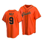 San Francisco Giants #9 Brandon Belt Alternate Orange FEDASGOGE Jersey