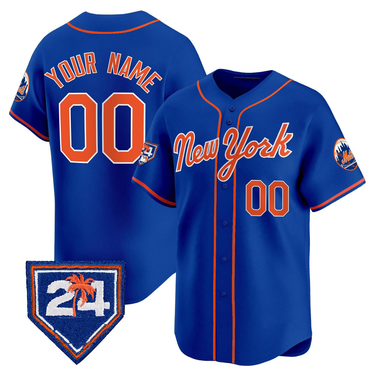 Cutsom New York Mets Active Player Royal FEDASGOGE 2024 Spring Training Vapor Premier Limited Stitched Jersey