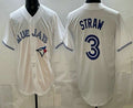 Toronto Blue Jays #3 Myles Straw White FEDASGOGE Limited Jersey