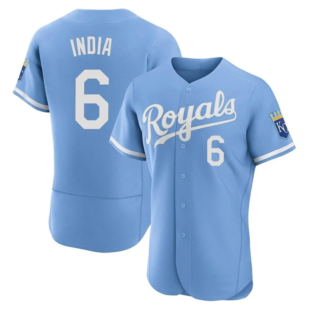 Kansas City Royals #6 Jonathan India Player Light Blue FEDASGOGE Alt Limited Elite Home Stitched Jerseys