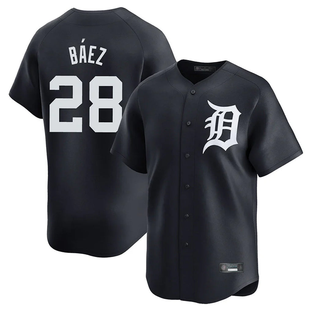 Detroit Tigers #28 Javier Baez Player Navy FEDASGOGE Home Limited Game Stitched Jerseys