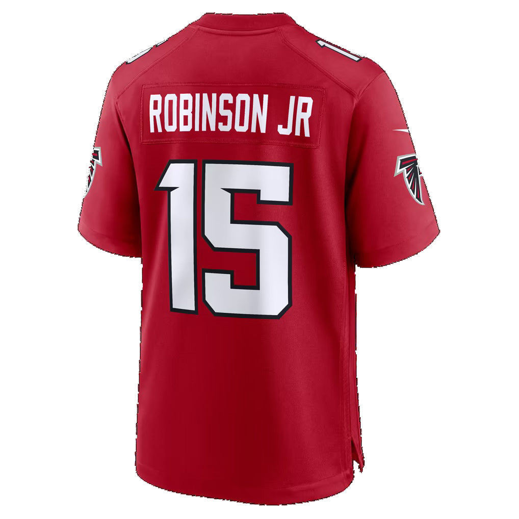 A.Falcons #15 Brian Robinson Jr. Red Team Game Football jersey FEDASGOGE