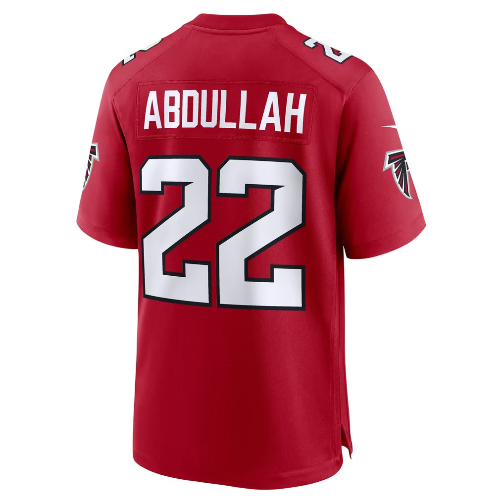 A.Falcons #22 Yasir Abdullah Red Team Game Football jersey FEDASGOGE