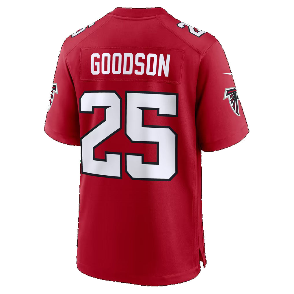 A.Falcons #25 Tyler Goodson Red Team Game Football jersey FEDASGOGE