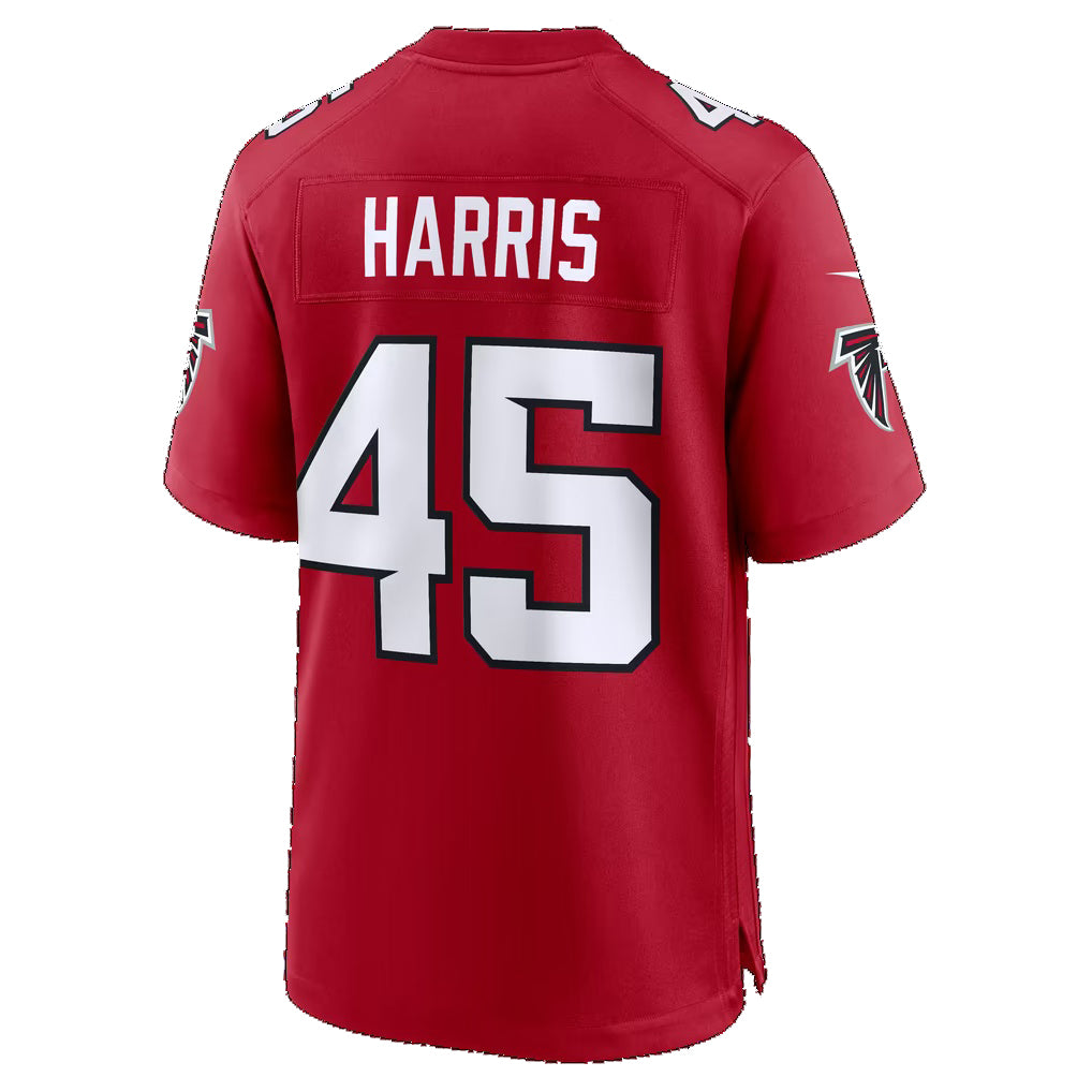 A.Falcons #45 Christian Harris Red Team Game Football jersey FEDASGOGE