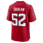 A.Falcons #52 Samson Ebukam Red Team Game Football jersey FEDASGOGE