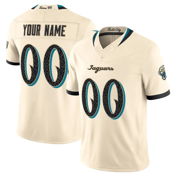 Custom J.Jaguars Natural 2026 Rivalries Vapor Limited Jersey FEDASGOGE - All Stitched Jersey FEDASGOGE