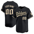Custom Los Angeles Dodgers Black 'Halloween Mummy Edition' Premier Limited - Stitched Baseball jersey FEDASGOGE
