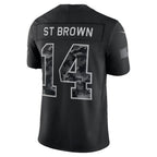 D.Lions #14 Amon-Ra St. Brown Black 2026 Salute to Service Stitched Limited Football jersey FEDASGOGE