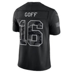 D.Lions #16 Jared Goff Black 2026 Salute to Service Stitched Limited Football jersey FEDASGOGE