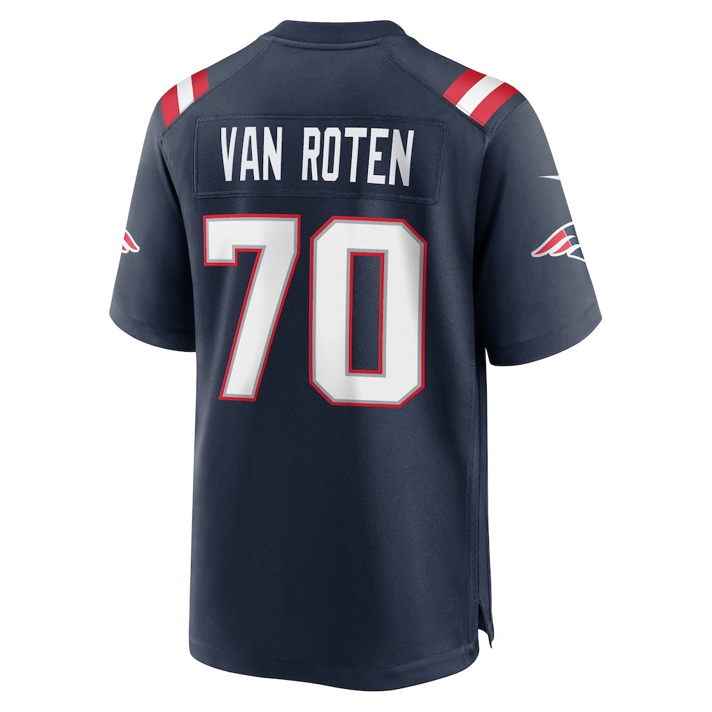 NE.Patriots #70 Greg Van Roten Navy Team Game Jersey FEDASGOGE