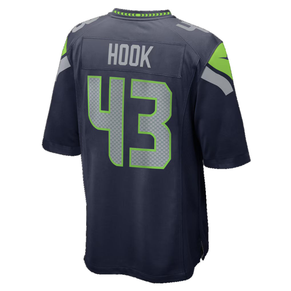 S.Seahawks #43 Maxen Hook College Navy Team Game Jersey FEDASGOGE