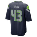 S.Seahawks #43 Maxen Hook College Navy Team Game Jersey FEDASGOGE