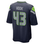 S.Seahawks #43 Maxen Hook College Navy Team Game Jersey FEDASGOGE