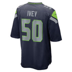 S.Seahawks #50 Jared Ivey College Navy Team Game Jersey FEDASGOGE