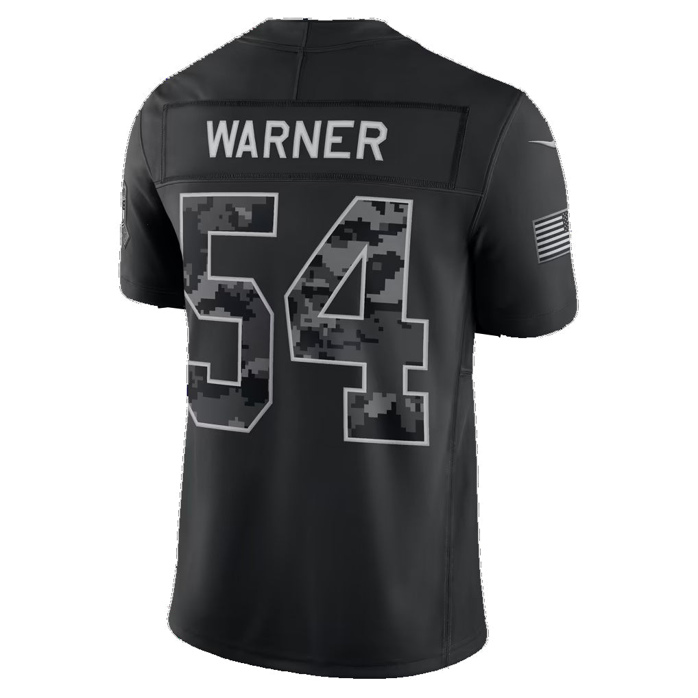 SF.49ers #54 Fred Warner Black 2026 Salute to Service Stitched Limited Football jersey FEDASGOGE