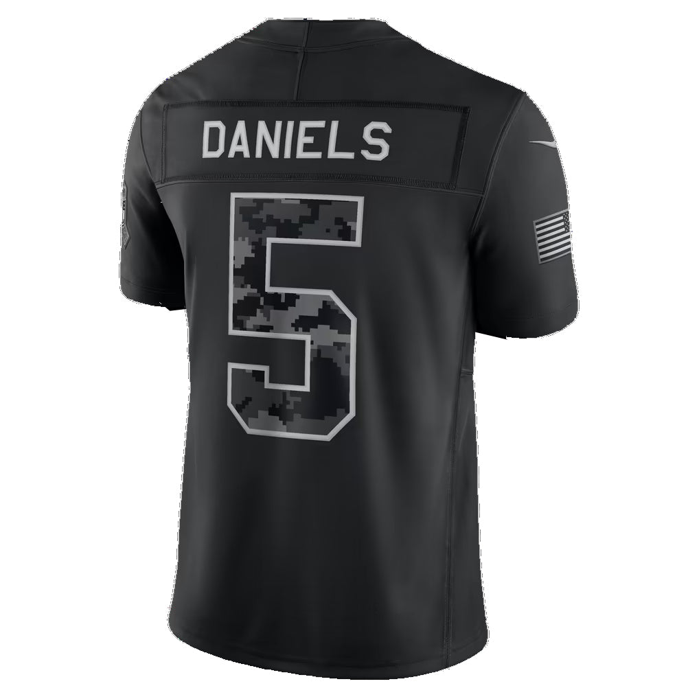W.Commanders #5 Jayden Daniels Black 2026 Salute to Service Stitched Limited Football jersey FEDASGOGE
