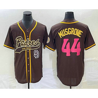 San Diego Padres #44 Joe Musgrove Brown FEDASGOGE NEW 2023 City Connect Cool Base Stitched Jersey