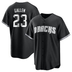 Arizona Diamondbacks #23 Zac Gallen Player Black FEDASGOGE Game Home Stitched Jerseys