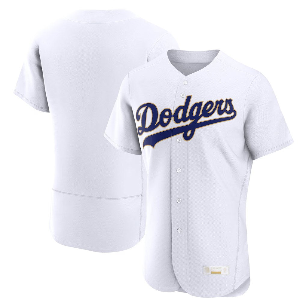 Los Angeles Dodgers Blank Player Gold White FEDASGOGE 2026 Collection Stadium Limited Elite Stitched Jerseys
