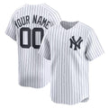 Custom New York Yankees White FEDASGOGE Home Limited Jersey