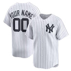 Custom New York Yankees White FEDASGOGE Home Limited Jersey